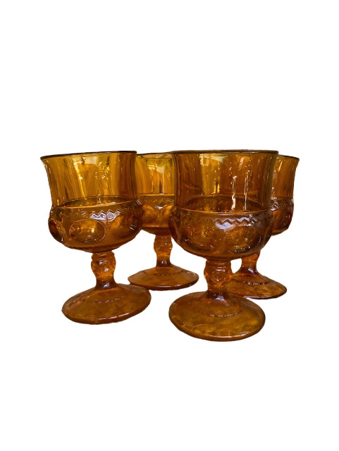 Amber Goblets Set